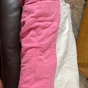 Pottery Barn Teen Pink Textured bedskirt